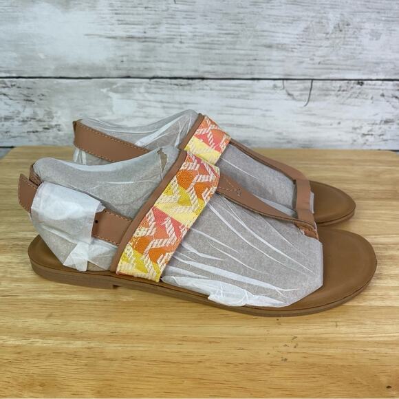 TOMS Sandals Bree Women - Warm Beige Leather Size 7.5 - Picture 2 of 8